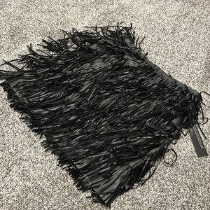 WYLDR NWT Fringe Black Skirt M (fits 4/6)